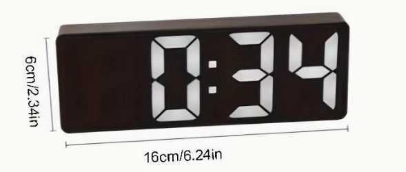 Zegar elektroniczny cyfrowy z budzikiem zasilany bateriami lub z USB