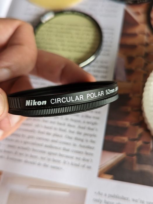 Filtro amarelo Zenza Bronica e Nikon polarizador circular