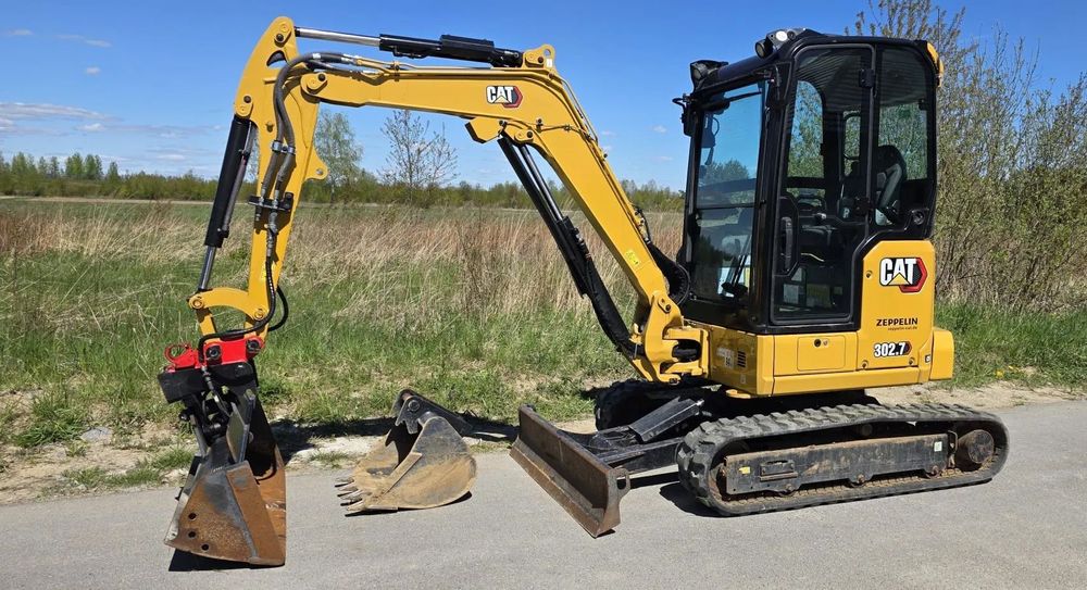Caterpillar 302,7 CR    / 302. 303, 301.8 , 304 , 305  Minikoparka CAT 302,7 CR rok prod. 2023 , przebieg 622 godzin