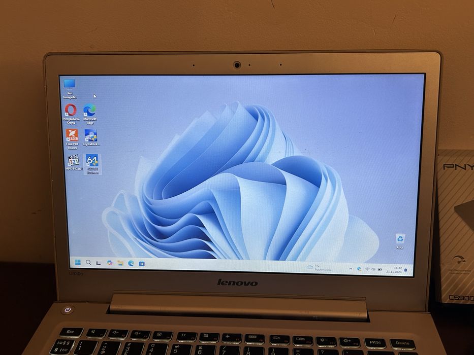 Laptop Lenovo U330P 13" cali Metalowy i3-1.7GHz/nowy SSD 512GB/8GB RAM