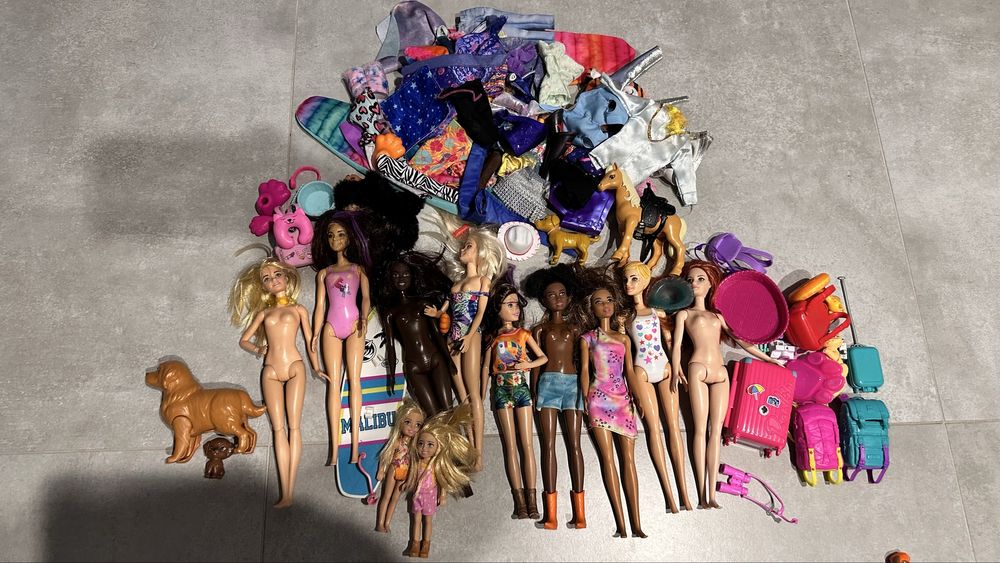 Lalki Barbie mix plus dodatki