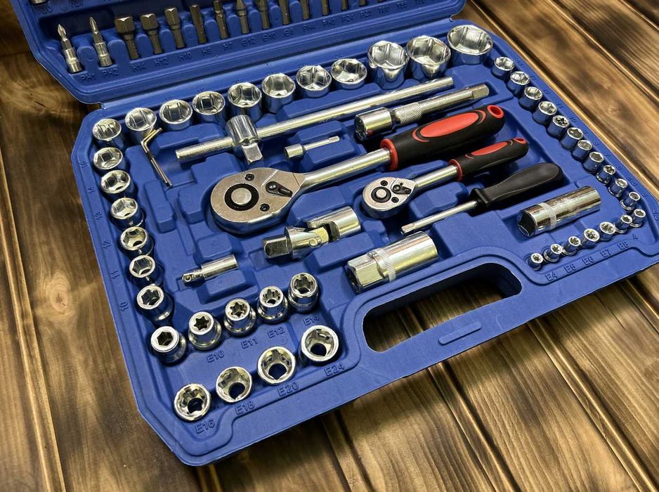 Набір інструментів 108 предметів – головки Cr-V хром-ванадієва сталь