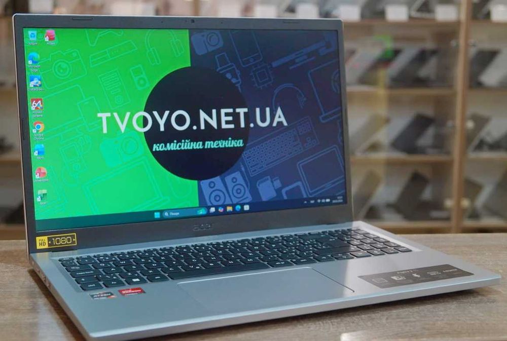 ГАРАНТІЯ Acer (IPS/Ryzen 3 7320U/RAM 8гб LPDDR5/SSD 256гб)TVOYO