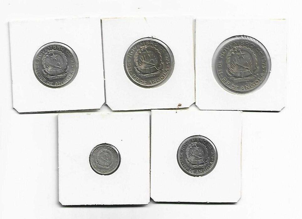 Angola Lote de 5 Moedas Diferentes.