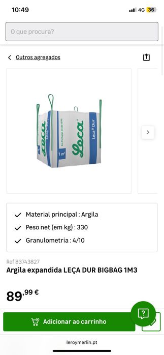 Leca para construção