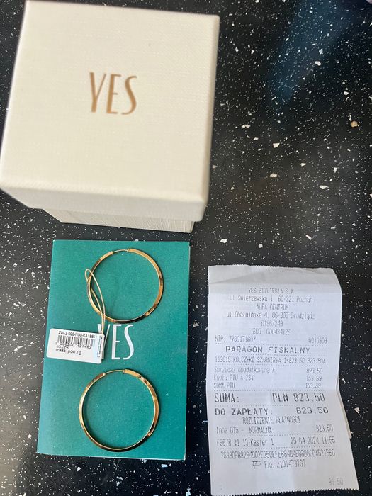 Koła zlote PR.585 kolczyki