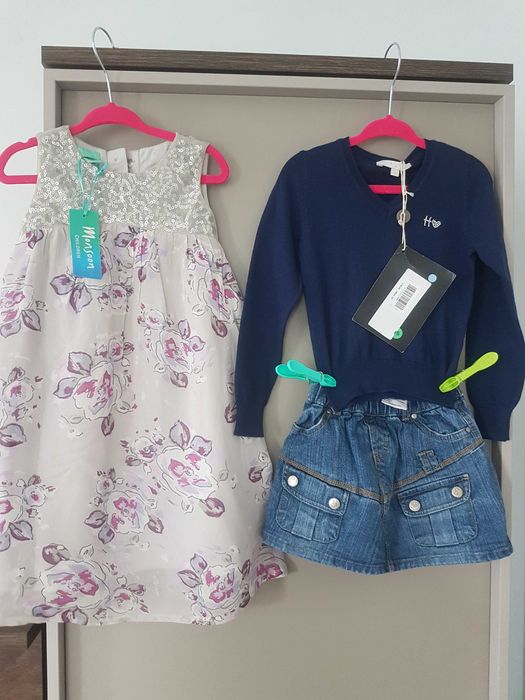 Zestaw firmowych ubranek dla dziewczynki  Silvan Head , Monsoon  r. 86