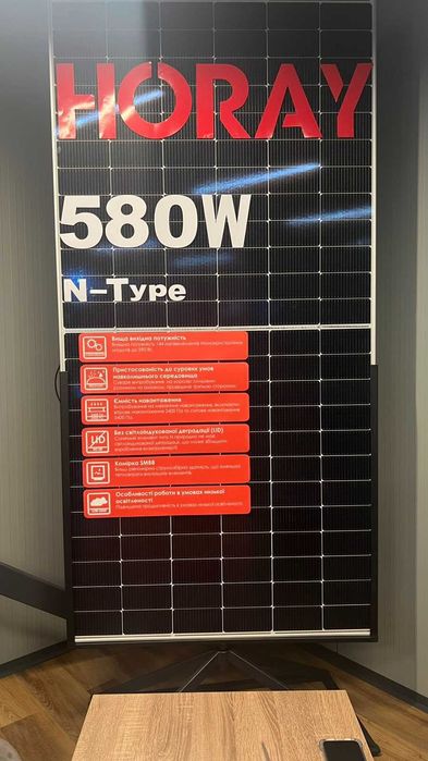 Сонячна панель Horay 580W двостороння монокристалічна