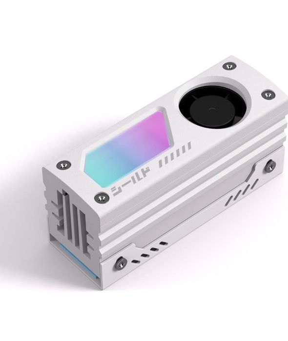 Radiator EZDIY-FAB Shield ARGB M.2 SSD z wbudowanym wentylatorem