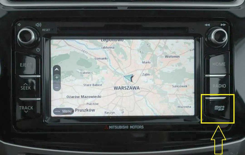 Mapa Mitsubishi ASX Outlander TomTom micro SD USB Europa 2026 Olsztyn