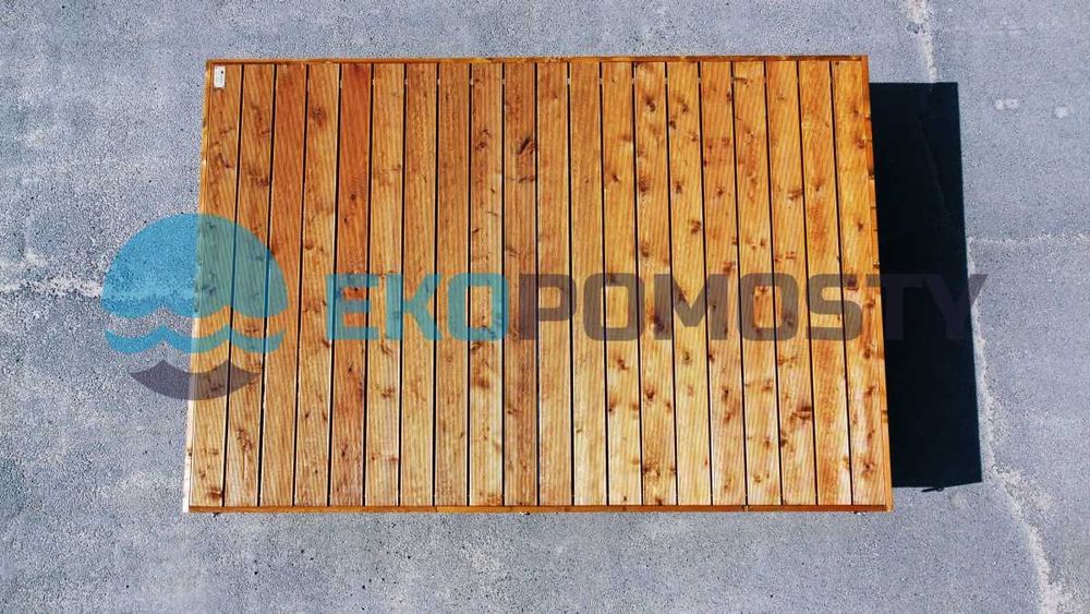 OD RĘKI - Pomost pływający, platforma pływająca, tratwa 3x2m modrzew