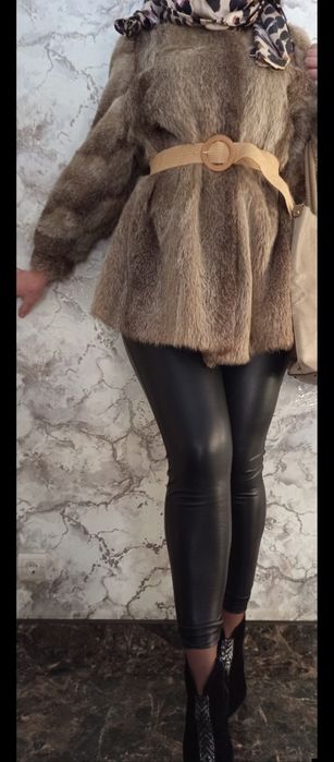 Натуральна шубка шуба полушубок з нутріїї великий розмір