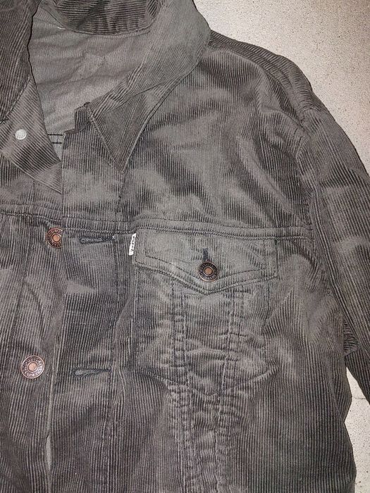Kurtka Levis model slim fit szara sztruksowa rozmiar S/M