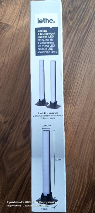 Zestaw 2 lampek biurkowych LED nowy