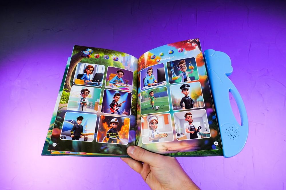 Інтерактивна книга "чарівний вімельбух" Є ВІДЕО,укр озвуч,цифри,абетка