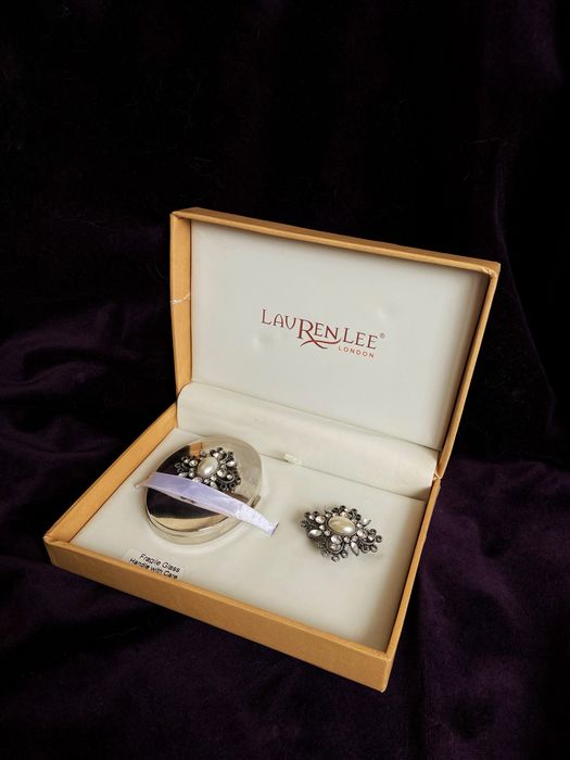 Набір Lauren Lee London дзеркальце та брошка вінтаж оригінал