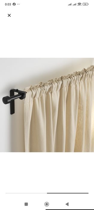 3 varões pretos com acessórios