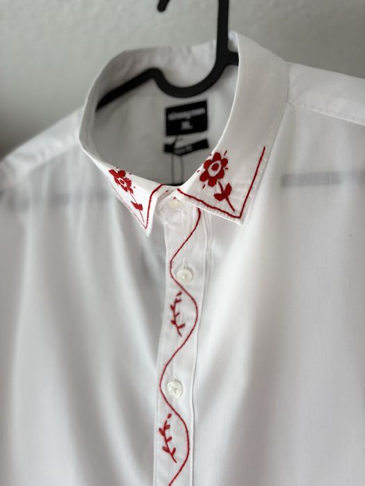 ręcznie haftowana koszula haftem lachowskim podegrodzkim regionalnym