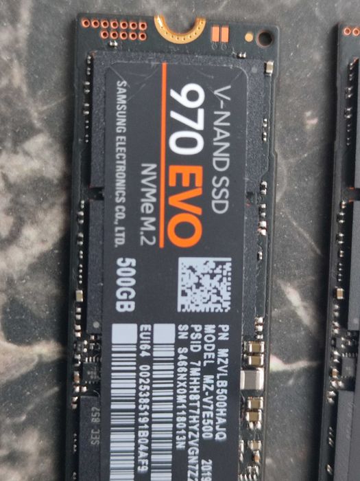 Накопичувач  SSD M2 500Gb і 1tb Samsung EVO 970  i WD 512Gb