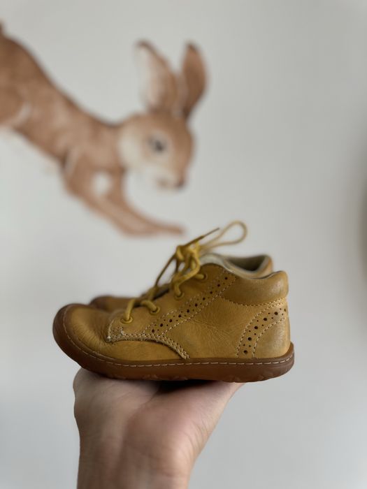 Buciki skórzane zabezpieczone palce