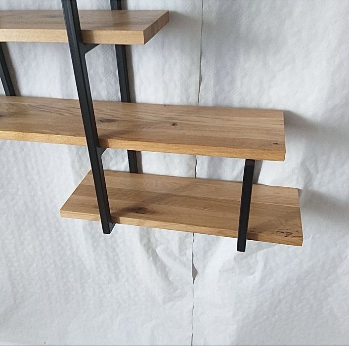 Półka loft indriustial dąb