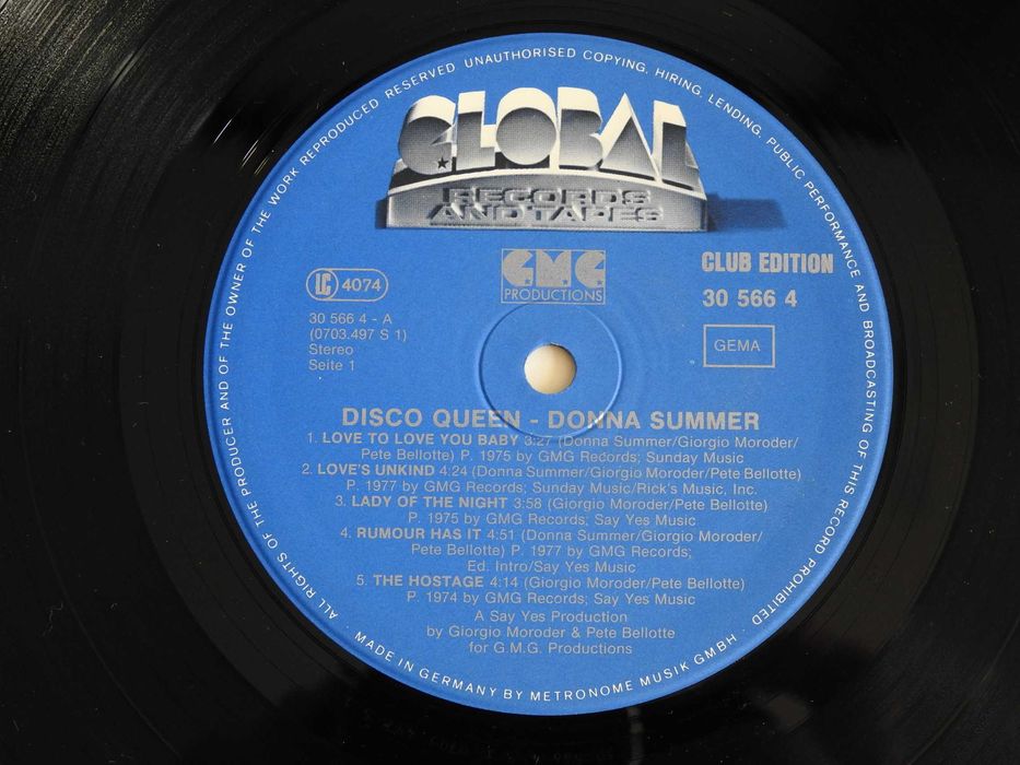 Donna Summer Disco Queen LP 1980 Германия пластинка EX+ 1st press