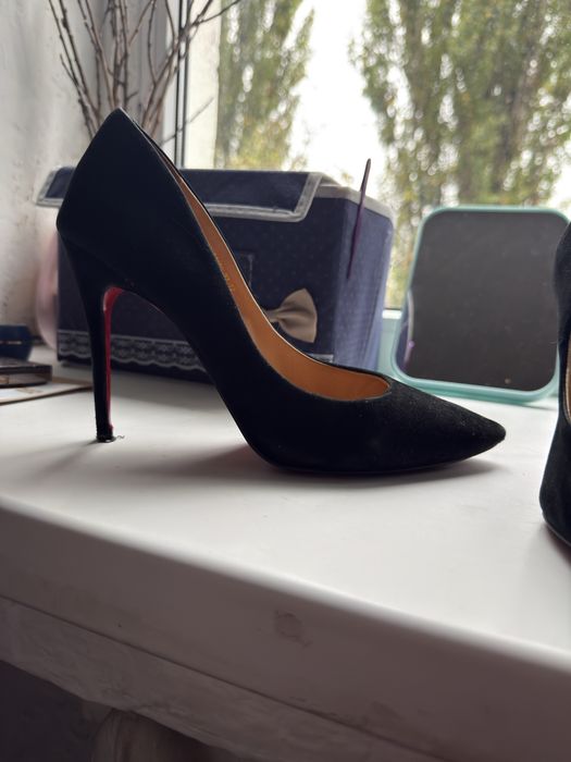 туфлі Christian Louboutin So Kate 120 VeauVelours (Suede) Black Brand
