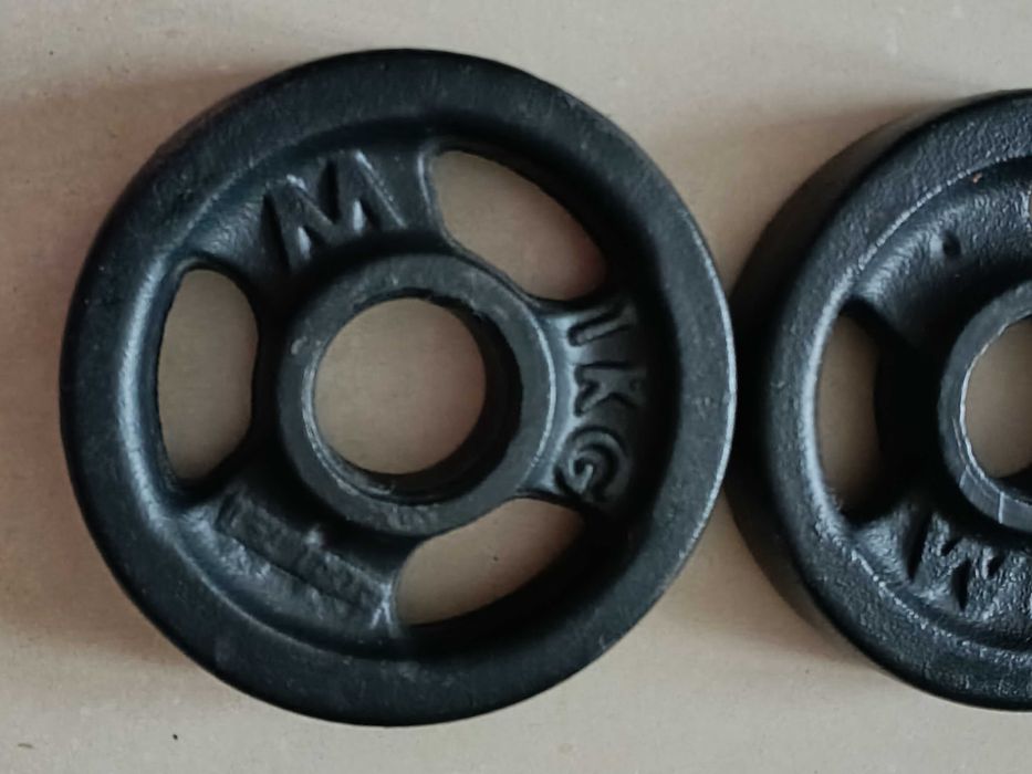 Żeliwne talerze do sztangi Ciężarki Obciążniki 1 kg