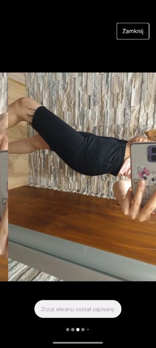 Bermudy kolarki wysoki stan Cropp czarne