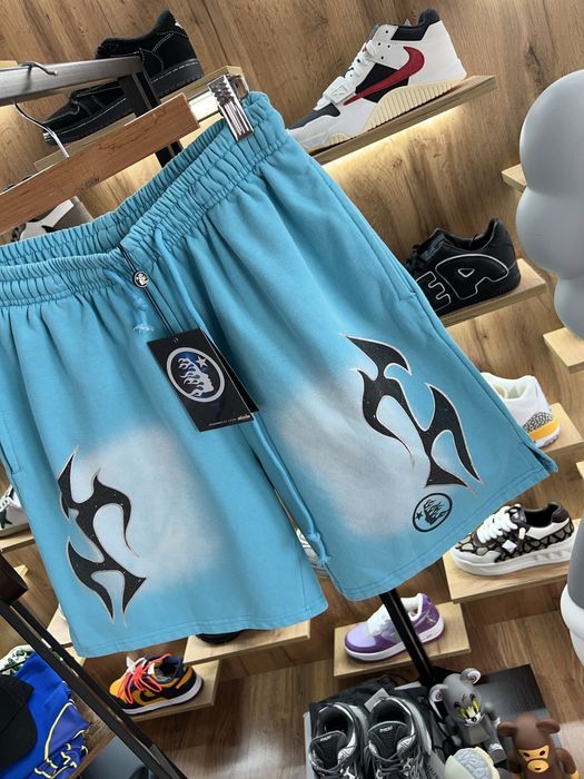 Шорти HELLSTAR Classic Logo Blue Faded Corteiz Trapstar Syna