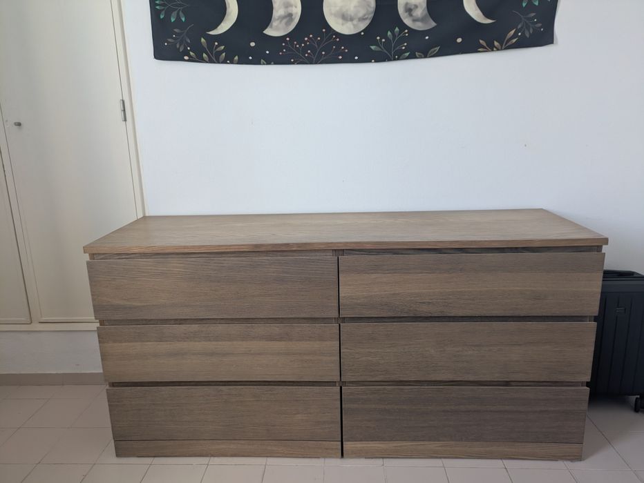 Cómoda MALM 6 gavetas