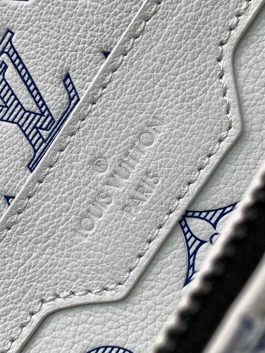 LOUIS VUITTON TRIO 3в1 мужская сумка белая кожаная кожа оригинал