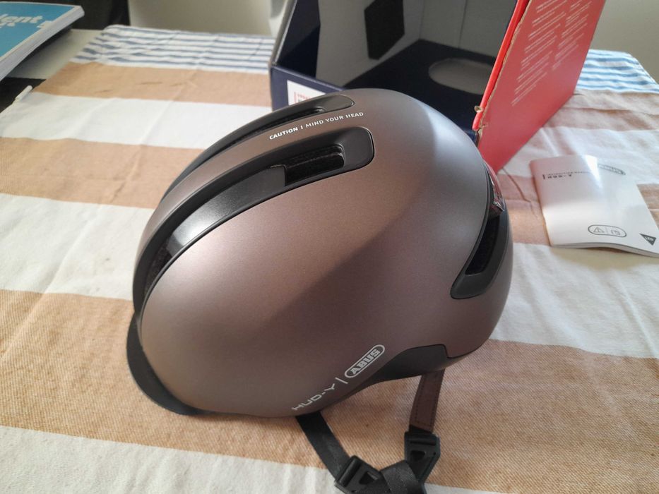 Kask rowerowy Abus Urban Hud-y LED Metallic Copper M 54-58cm