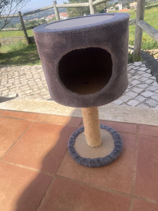 Cama, arranhador e banco para gatos