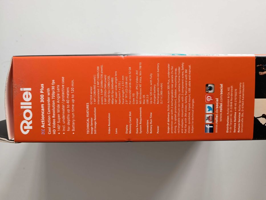 Câmara aquática HD 720p ROLLEI AC300 Plus