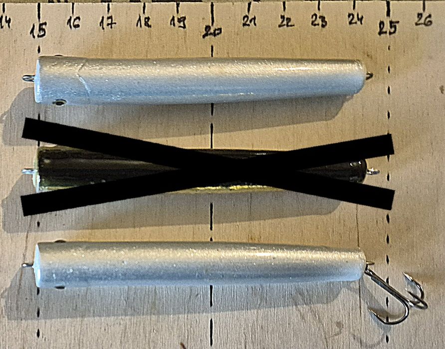 Z288 - woblery boleniowe - 2 x ołówki Hamer - 9cm / 17-19g - nowe