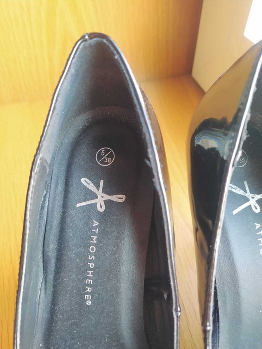 Sapato alto, preto, Nº 38
