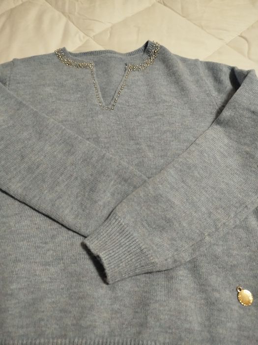 Vendo camisola de malha azul