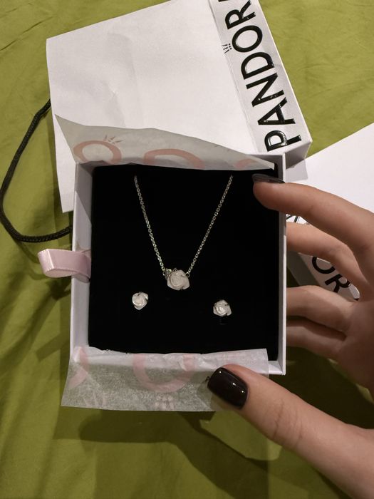 PANDORA Подарунковий комплект біла троянда