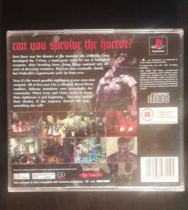 Resident Evil 2 Ps1 Playstation Versão EN