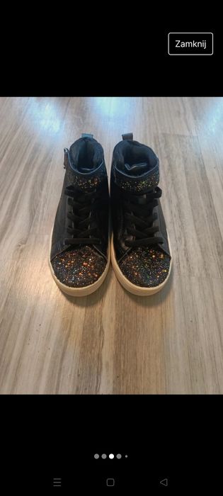 Buty za kostkę błyszczące