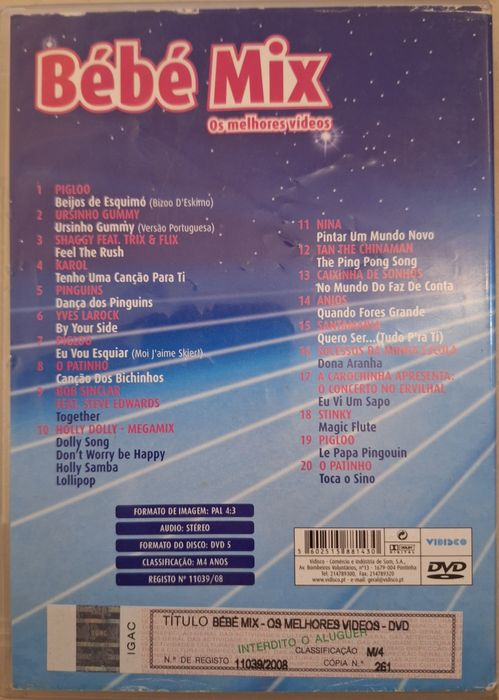 DVD Bébé Mix (música/video)