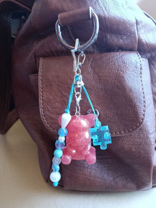 Bag charm artesanal urso