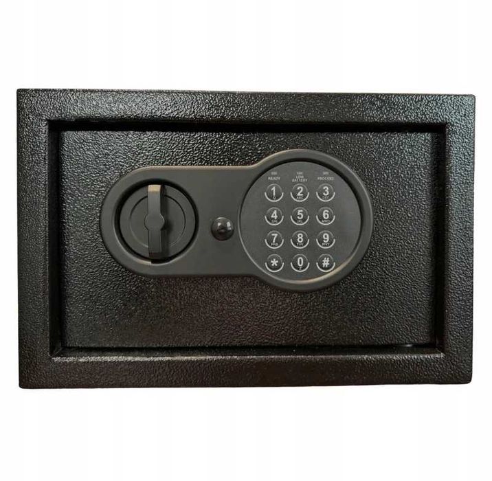 Solidny Sejf Elektroniczny Domowy Na Szyfr 2 Klucze Kasa Pancerna