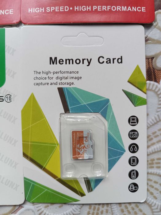 Нова карта пам'яті Alunx microSD 64GB Class 10 SD адаптер