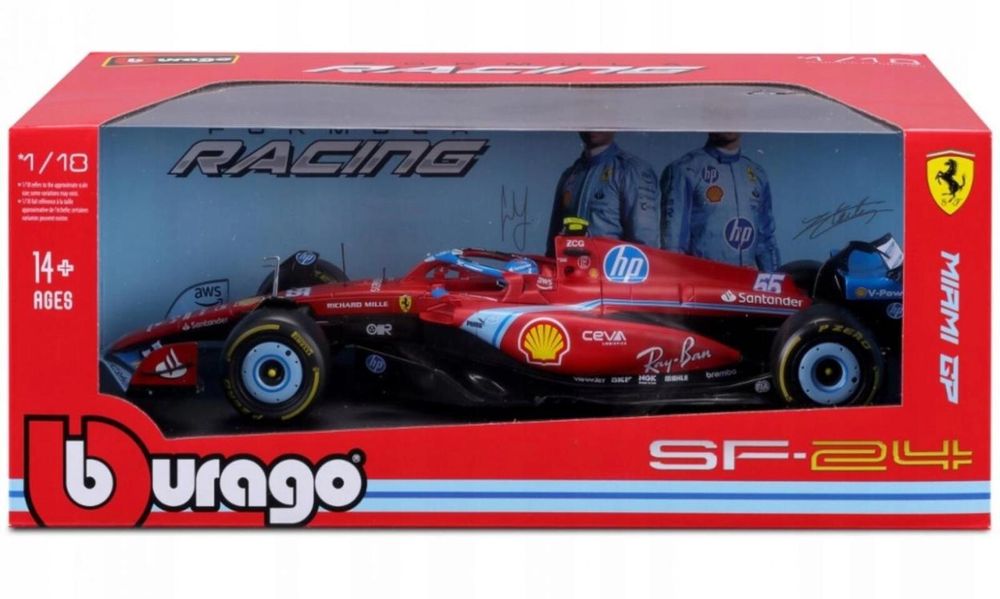 Ferrari Formula With Helmet & Plastic Stand SF24 ,184x138 mm