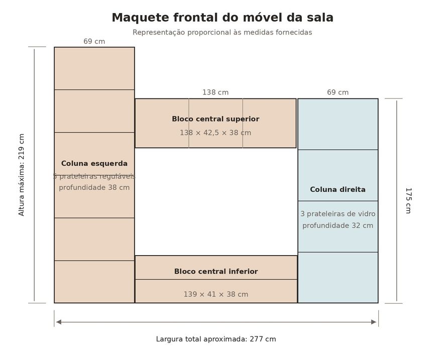 Móvel completo de sala