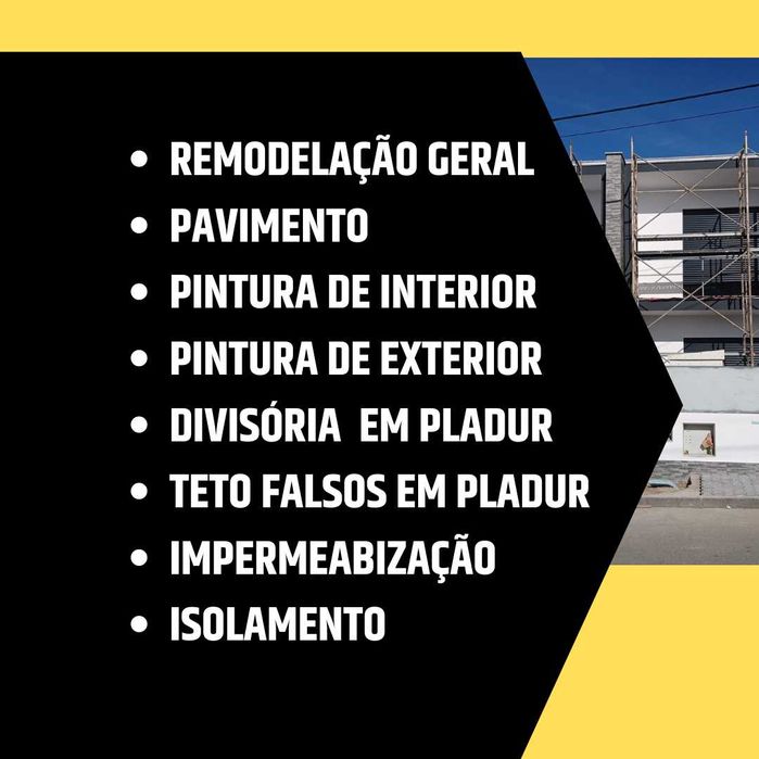 Tetos Falsos, Divisórias, pladur, Estucadores, Pinturas e Obras Geral