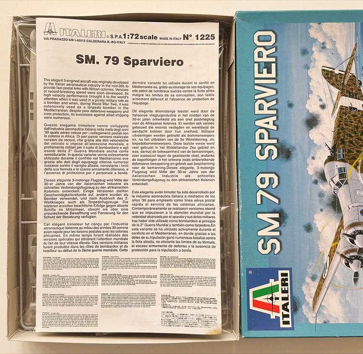 Italieri_SM 79 Sparviero. Esc.1:72. Completo e como novo.