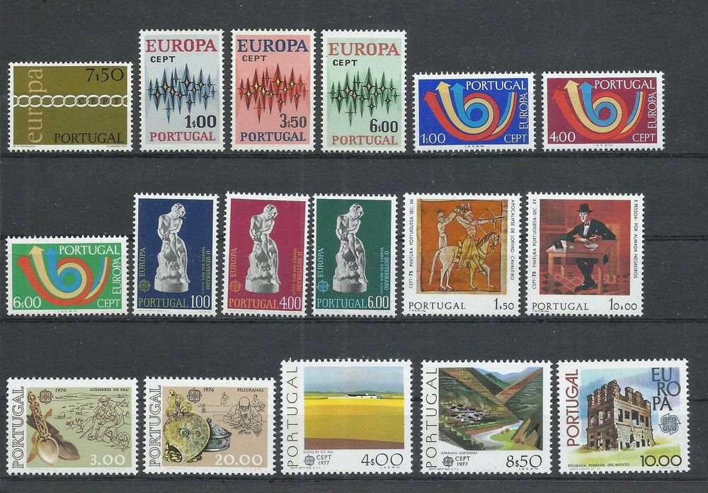 Selos portugueses – Séries completas EUROPA CEPT de 1960 a 1988